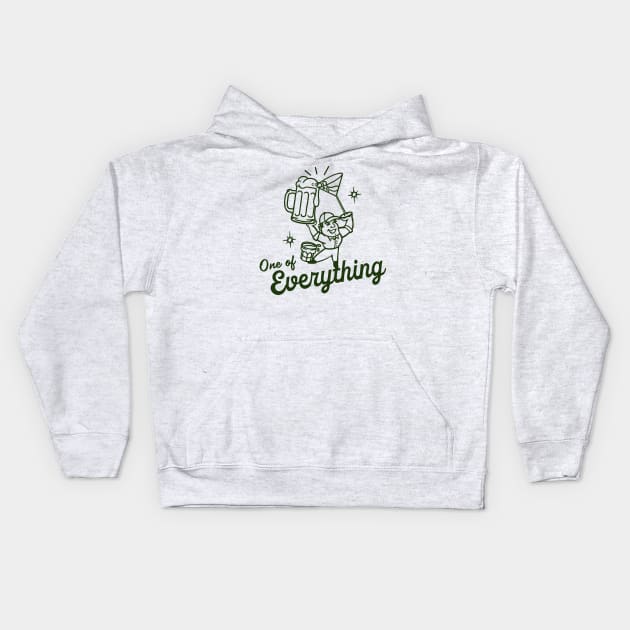 One Of Everything: Cocktail, Beer & Shots. Funny Alcohol Art Kids Hoodie by The Whiskey Ginger